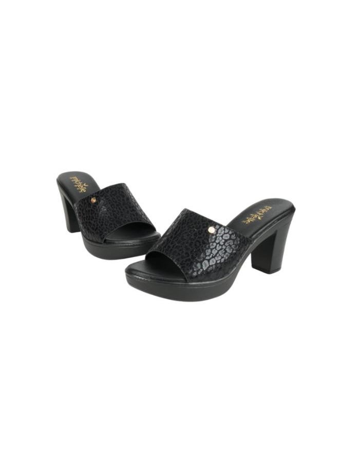 Michelle Morgan 092-2897 Michelle Morgan Ladies Block Heel Sandals 314RC866 Black  - Image 3