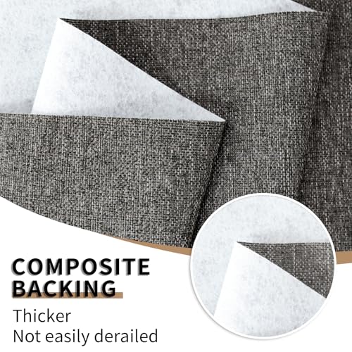 M Mute Touch Heavy Linen Fabric 80x57 Inches, 1.2mm Thickness, Plain Solid Color Cloth for Embroidery, Clothing, Sewing - Linen Texture Material (Dark Grey) - Image 2