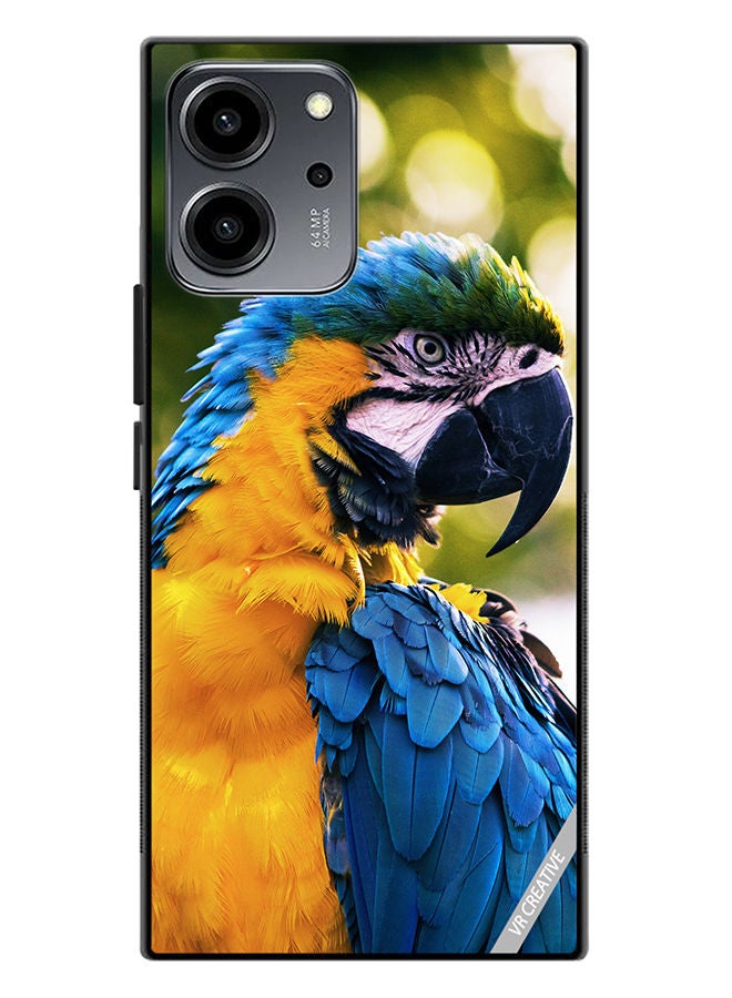 VR CREATIVE Protective Case Cover For Honor 80 SE Yellow Blue Parrot Design Multicolour - Image 1