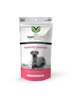 VetriScience Laboratories Probiotic Everyday For Dogs Duck Flavor 120 Chews  Itchy Skin Gut Health And Gas Relief With Prebiotics  - Image 1