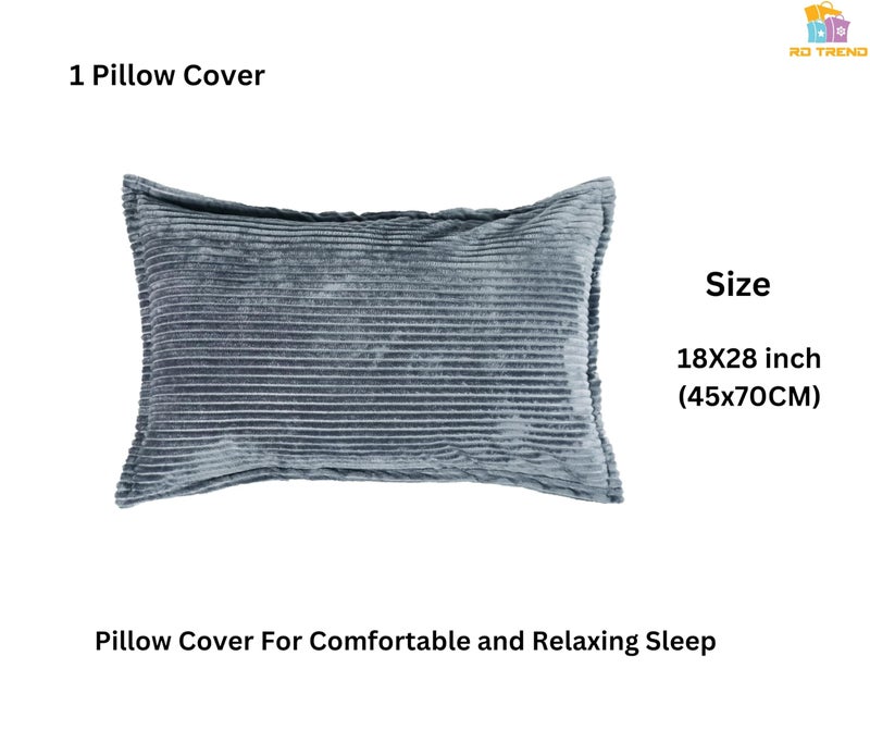 RD TREND 190 GSM Flannel Warm Bedsheets for Winter Single Bed(60x90 Inches) with 1 Pillow Cover Size (18x28 Inches) Color- Grey - Image 4
