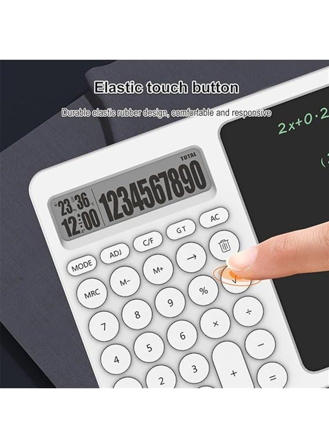 Desk Calculator with Wear Resistant Keys and LCD Screen, Writing Tablet Set, for Office, School, Travel - Image 4
