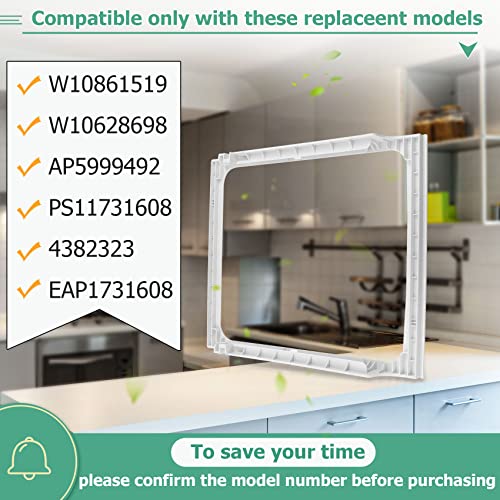 MONST [Upgraded] W10861519 Deli Drawer Hanger (Without Glass), Meat Drawer Shelf Compatible with whirlpool Refrigerator WRT311/WRT318/WRT148 Some models (not all), Replaces: W10628698, AP5999492 - Image 5