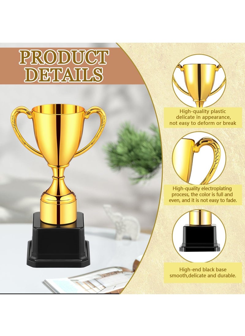 7 Inch Gold Trophies for Kids, 9 Pcs Trophy Award - Plastic Football Awards and Trophies Cup - Funny Trophy for Brings Joy and Recognition Party - Image 3