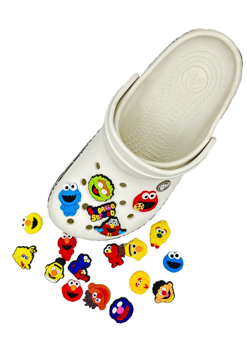 Sesame Street Jibbitz Shoe Decoration Charms Crocs Shoes Slippers and Mini Charm Bracelet Wristband for Men Women and Kids (19 pieces) - Image 4