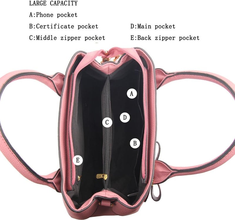 Jeniulet Purses and Handbags for Women Fashion Ladies PU Leather Top Handle Satchel Shoulder Tote Bags - Image 5