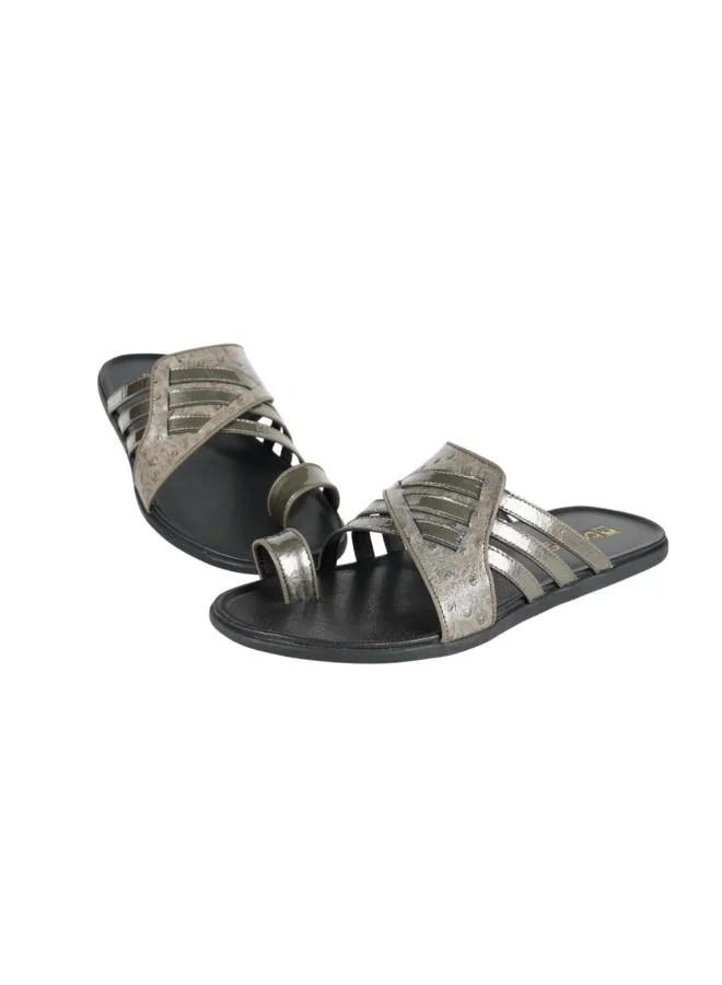 barjeel uno 008-3424 Barjeel Uno Mens Arabic Sandals 389A-11 Grey
