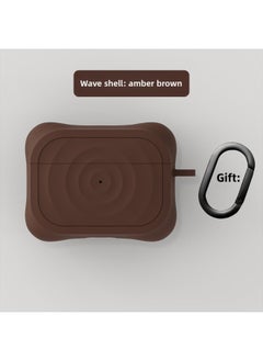 Boyang Headphone Protective Case For Airpods Pro For Apple Headphones Liquid Advanced Sense Anti-lost Original-Color:Amber Brown-Applicable Models:Airpods 4