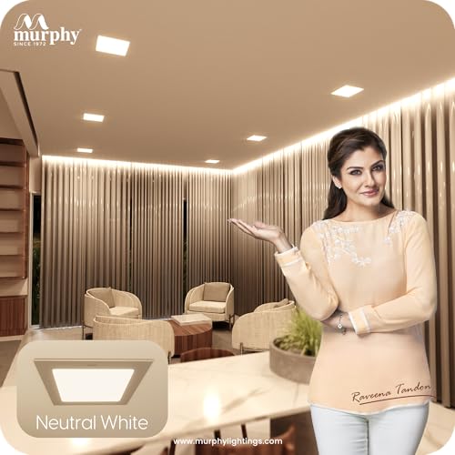 Murphy 12-Watt Slim Square LED Panel Ceiling Light (Natural White, Pack of 2) - Image 5