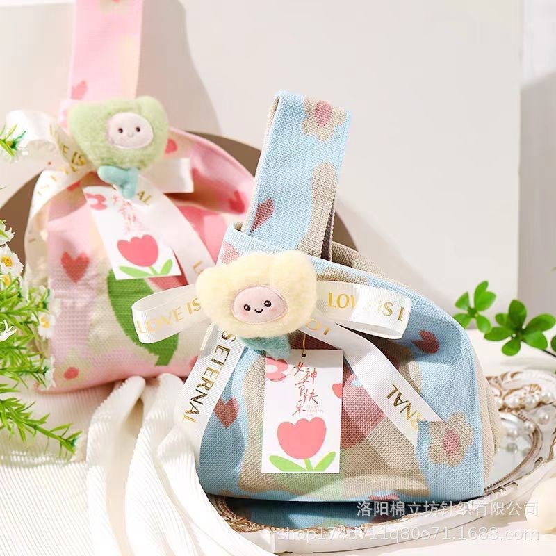 New Bag 38 Women'S Holiday Gift Bag Hand Bag Woven Environmental Protection Bag 38 Goddess Festival Gift Bag - Image 5