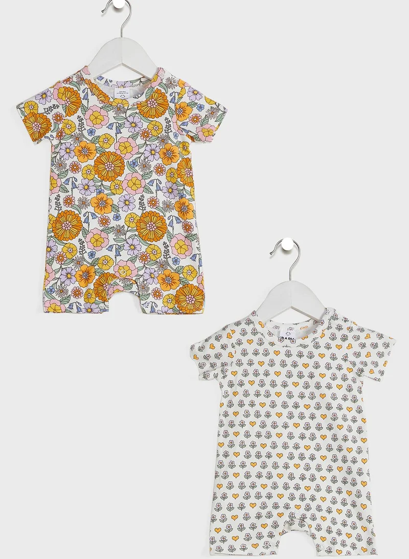 Cotton On Kids 2 Pack Assorted Romper