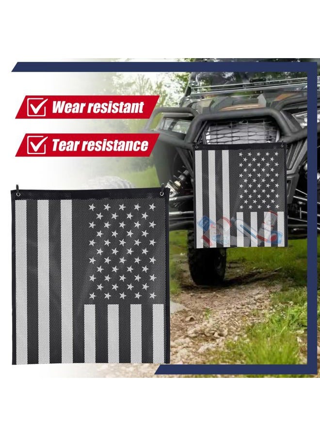 OIEKUN UTV ATV Mesh Trash Bag,26''(H) x22''(W) Universal UTV Trash Storage Sack Compatible With Polaris RZR,Can-Am,CFmoto,Teryx,Kawasaki,Golf Cart,Arctic Cat (American Flag) - Image 4