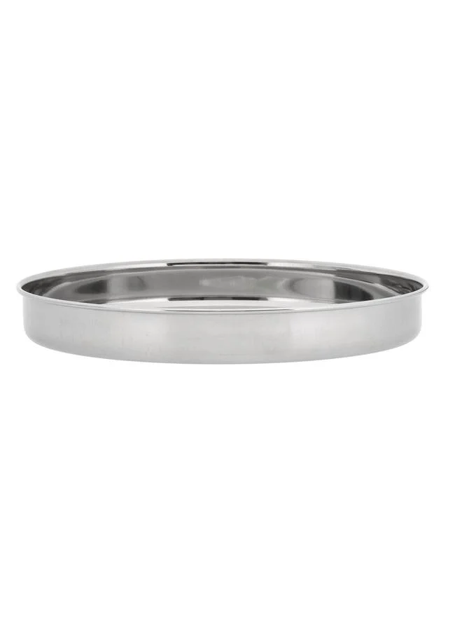 Royalford Stainless Steel Khumcha Plate, 28cm