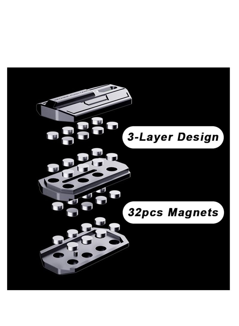 Beauenty Machine Fidget Slider, Glow-in-The-Dark Magnetic Metal Fidget Toys Haptic Slider, EDC Fidget Toy Stress Relief Toys for Adults, Perfect for ADHD/ADD/Anxiety (Blue Light) - Image 4