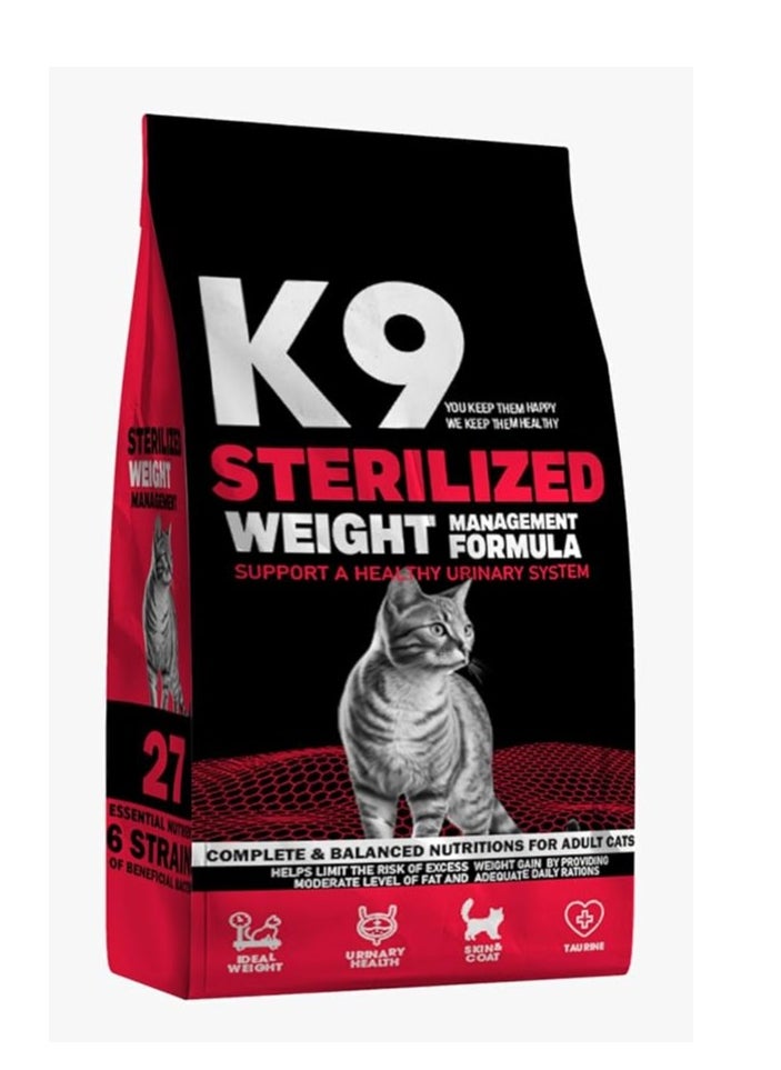 K9 - K9 | DRY FOOD FOR CATS - STERILISED | 2 kg - Image 1