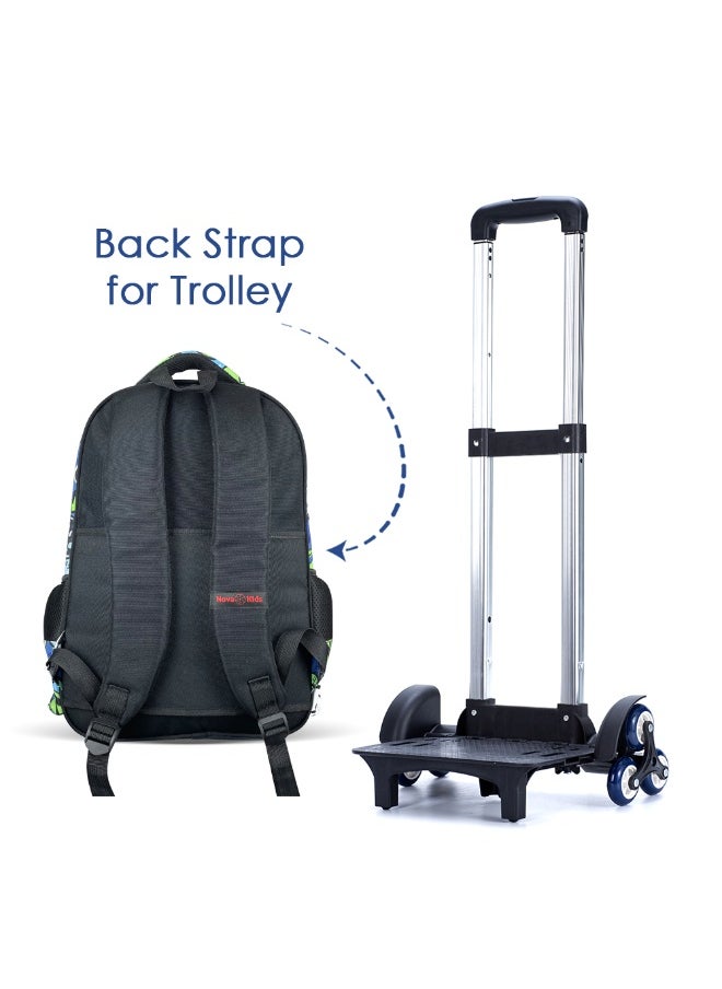 Nova kids Nova Kids School Bag w/ Trolley - GenZ Black, 17.5"  - Image 2