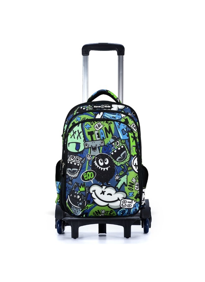 Nova kids Nova Kids School Bag w/ Trolley - GenZ Black, 17.5"  - Image 1