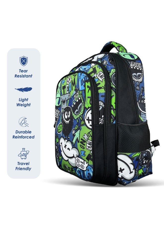 Nova kids Nova Kids School Bag w/ Trolley - GenZ Black, 17.5"  - Image 4