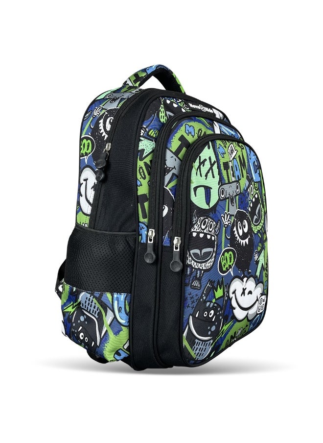 Nova kids Nova Kids School Bag w/ Trolley - GenZ Black, 17.5"  - Image 3