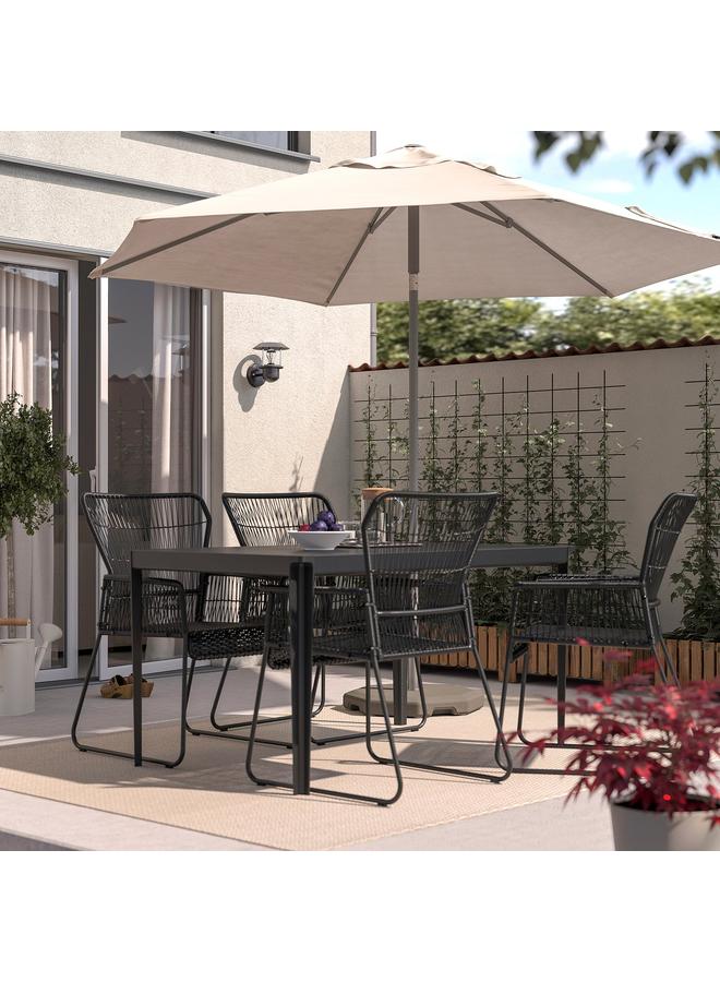 erorex Chair With Armrests, Outdoor, Anthracite - Image 3