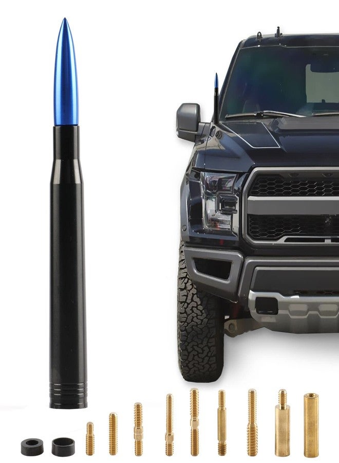 BJSIA Universal Car Antenna Replacement Compatible with Ford, Dodge, Chevrolet, GMC, Jeep, Toyota Truc kReplacement Antenna - Made of Rugged Billet and Aluminum, Blue, Car Accessories - Image 1