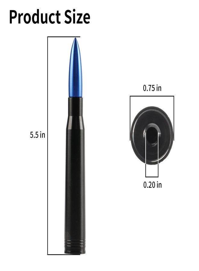 BJSIA Universal Car Antenna Replacement Compatible with Ford, Dodge, Chevrolet, GMC, Jeep, Toyota Truc kReplacement Antenna - Made of Rugged Billet and Aluminum, Blue, Car Accessories - Image 2