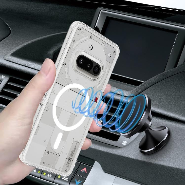 CASENED Clear Magnetic Case for Nothing Phone 3a-mag-Safe Inspired, Protective, Transparent - Image 3