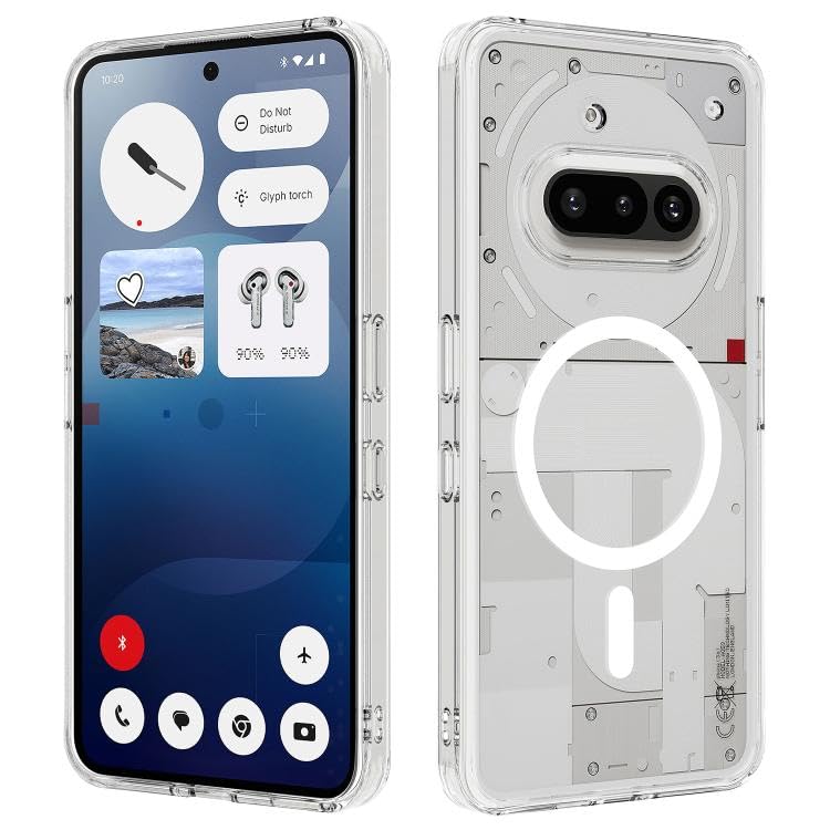 CASENED Clear Magnetic Case for Nothing Phone 3a-mag-Safe Inspired, Protective, Transparent - Image 1