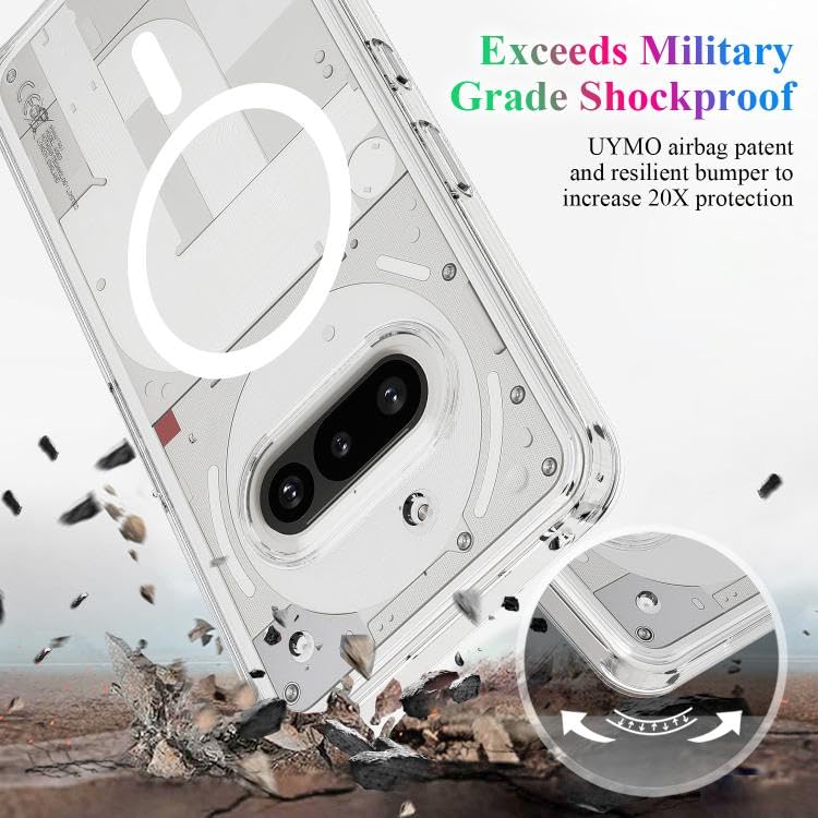 CASENED Clear Magnetic Case for Nothing Phone 3a-mag-Safe Inspired, Protective, Transparent - Image 4