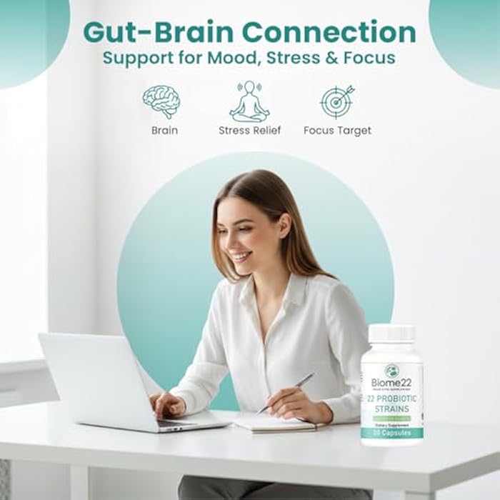 Tarsul Biome22 Probiotic Supplement - Multi-Strain Capsules with 22 Diverse Strains and Prebiotic Fiber - Shelf-Stable, Delayed-Release Formula for Men and Women - Image 5
