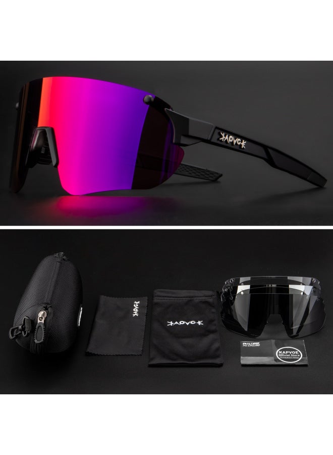 نظارات شمسية رياضية حماية من الأشعة فوق البنفسجية نظارات جري للرجال والنساء - Image 3