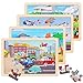 NASHRIO Wooden Educational Jigsaw Puzzles for Preschool Kids Ages 35 4Pack with 20 Pieces Transportation Wood Puzzles Set Toddler Brain Teaser Toys Preschool Gifts for Boys Girls Ages 3 4 5 6 - Image 2