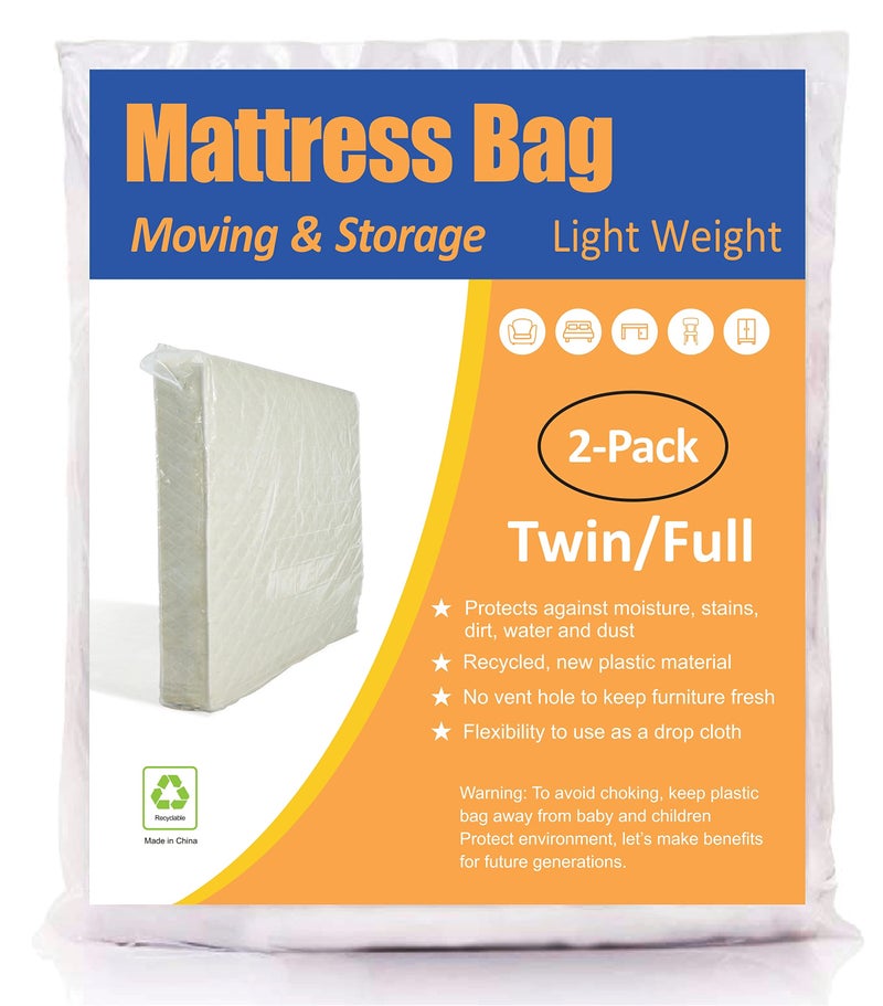 ComfortHome ComfortHome Mattress Bag for Moving and Storage Fits Twin and Full Size Mattress 2 Pack 