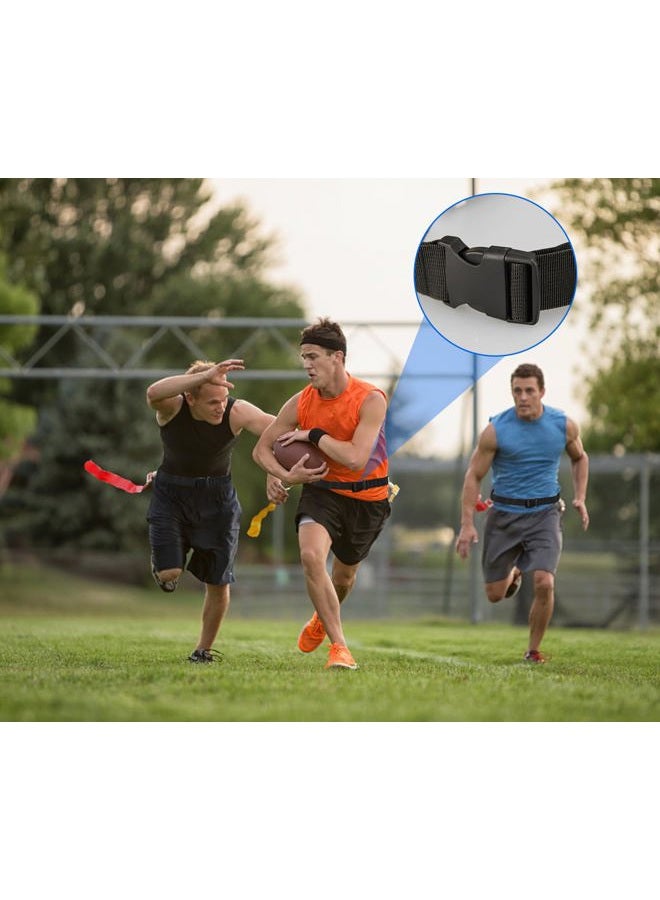 DkOvn Flag Football Belt, 1/2/4/10/14pcs Adjustable Flag Football Belt with Belt and Flags, for Kids, Youths, Adults(4pcs, 2 Blue+2 Yellow) - Image 5