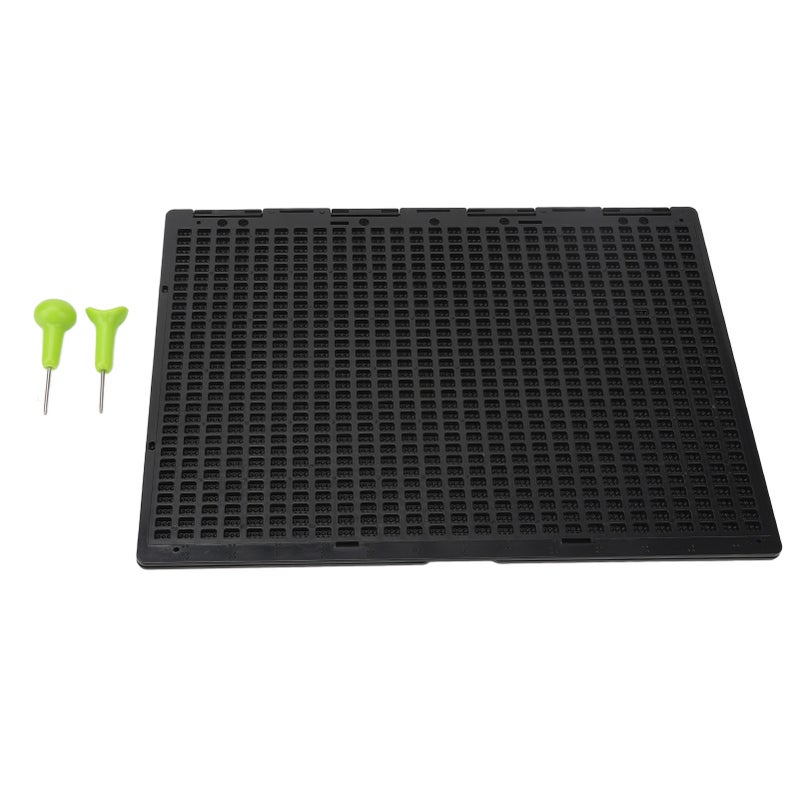 Braille Slate 27 Lines 30 Cells Black Plastic Braille Writing Slate with Stylus for Blind - Image 2