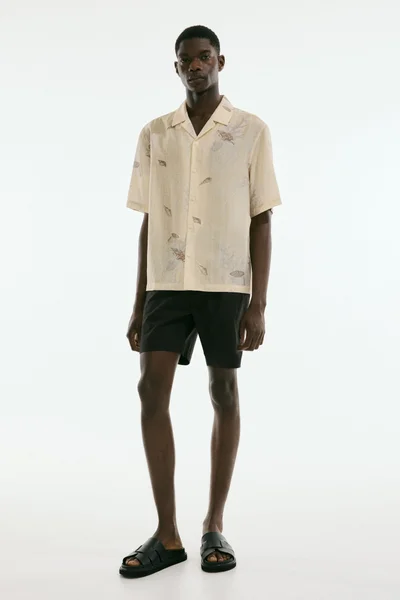 H&M Regular Fit Lyocell-blend resort shirt