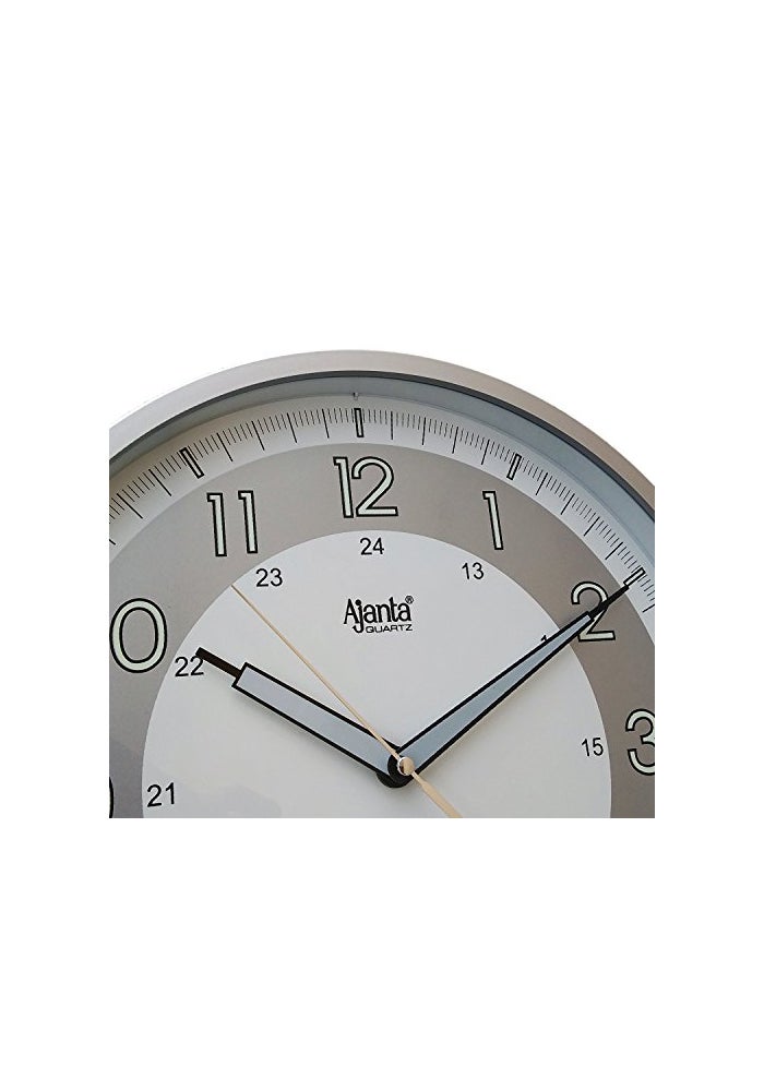 Ajanta 2937-White Silent Sweep Wall Clock | 30.3 cm Plastic Frame | Noiseless Analog | Modern Home & Office Décor | AA Battery Included - Image 3