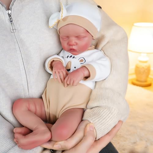 KUICEO Silicone Reborn Baby Dolls18 Inch Realistic Newborn Anatomically Correct Girl with Realistic Blood Vessels and SkinSilicone Full Body Lifelike Babyfor Kids 3  Collectors - Image 5