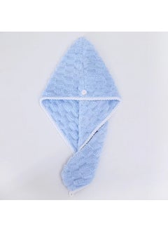 New Cloud Pattern Thick Soft Absorbent Hair Drying Cap sky blue