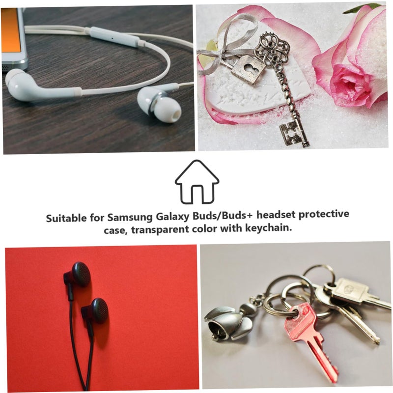 حافظة سماعات أذن شفافة مع سلسلة مفاتيح متوافقة مع غطاء واقي ملحق - Image 4