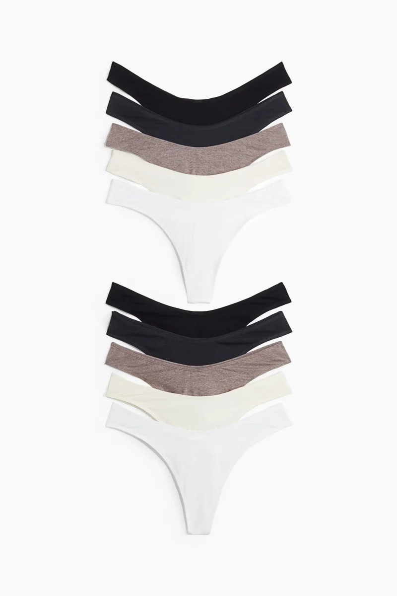 H&M 10-pack cotton thong briefs