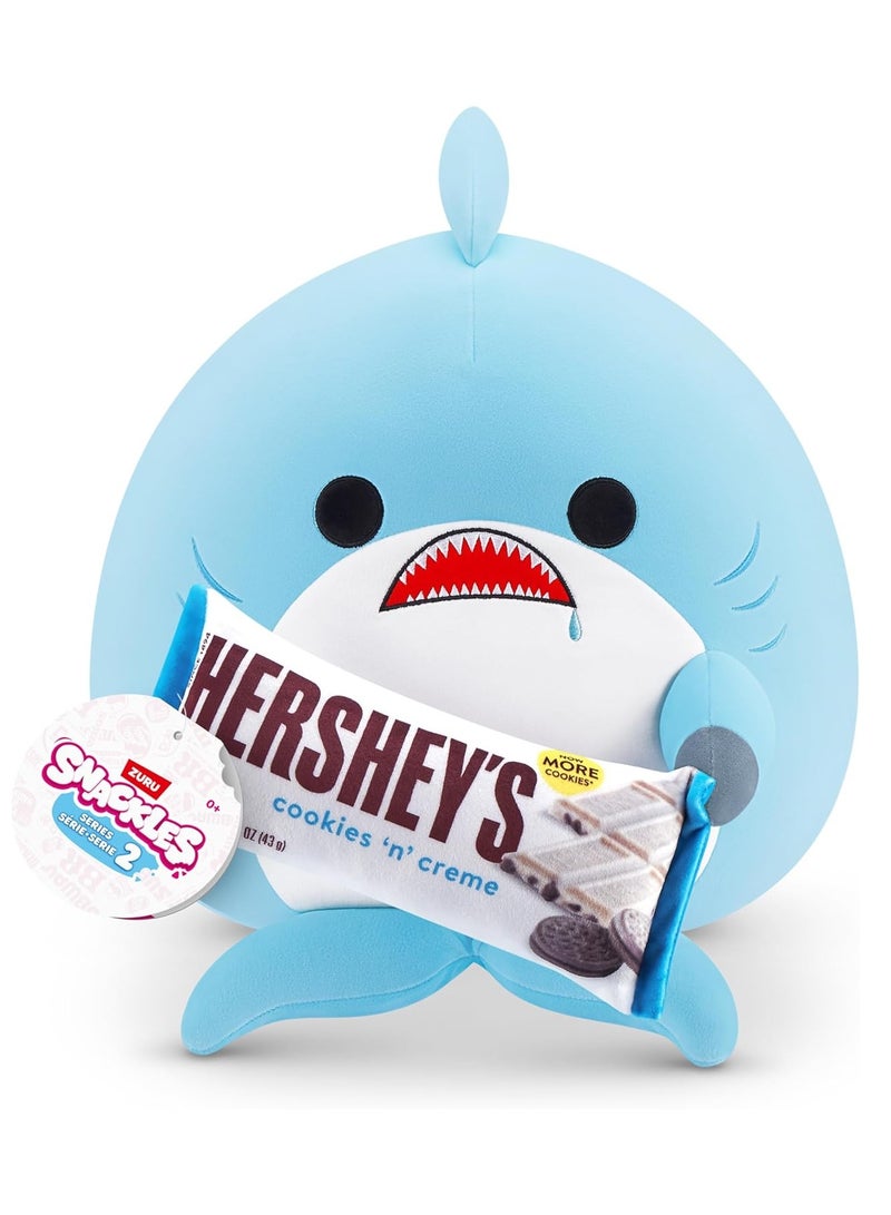 Snackles 77573H Shark (Hershey, Cookie n Cream) Series 2 35 cm Plush Toy Medium (35 cm) - Image 2