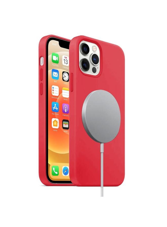 Zaboon Case For iPhone 12 Pro Max Magnetic Liquid Silicone Full Coverage Shockproof Magsafe Case with Magsafe Charging Magnet - Image 1