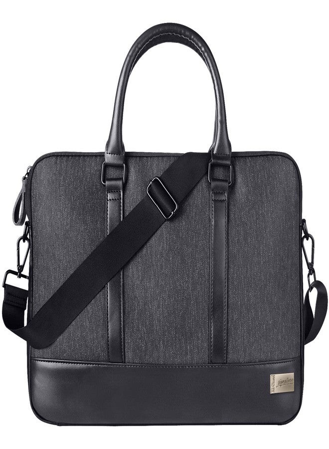 AirCase Signature Series CS66 Messenger Premium Bag with Shoulder Strap for 15.6" Laptop & MacBook (Black) - Image 1
