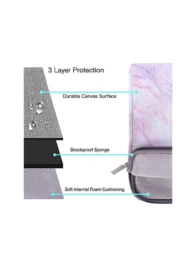 موسيسو حقيبة كتف للكمبيوتر المحمول من MOSISO مصنوعة من قماش رخامي وغطاء للأكمام - Image 3