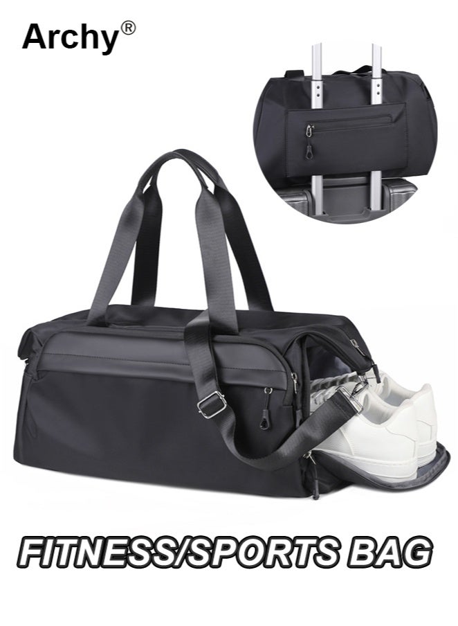 Archy Men's Water-Repellent Travel Duffle Bag - Gym Bag with Wet/Dry Separation, Shoe Compartment & Detachable Strap Gym Bags Fitness, Running & Yoga - Image 2