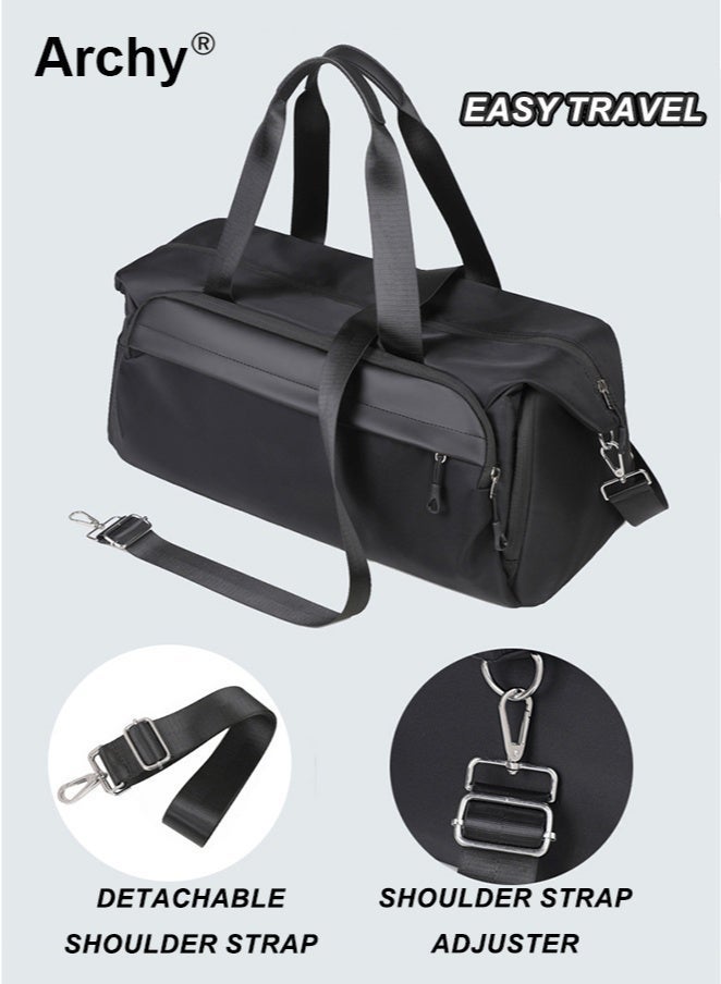 Archy Men's Water-Repellent Travel Duffle Bag - Gym Bag with Wet/Dry Separation, Shoe Compartment & Detachable Strap Gym Bags Fitness, Running & Yoga - Image 5