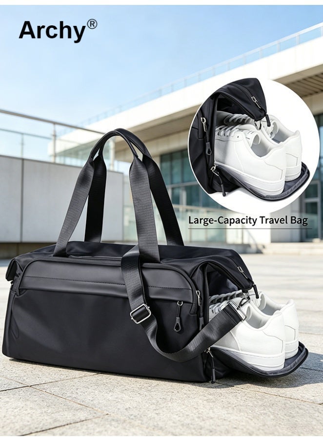 Archy Men's Water-Repellent Travel Duffle Bag - Gym Bag with Wet/Dry Separation, Shoe Compartment & Detachable Strap Gym Bags Fitness, Running & Yoga - Image 1