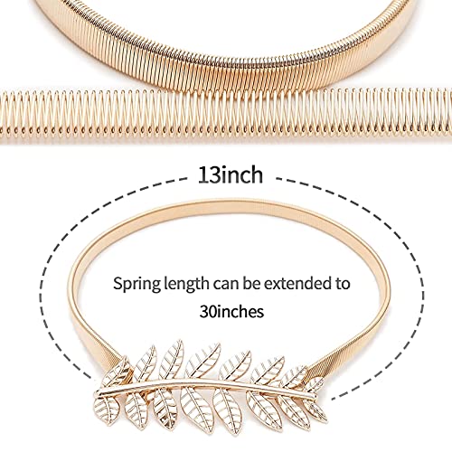 LLPMutu 4Pack Curtain Tiebacks Aluminum Alloy Spring Design Curtain Holdback Leaf Carving Design Curtain Ties for Drapes Curtain Ties Backs Curtain Modern Style Curtain Holdback Decor(Gold Leaf) - Image 2