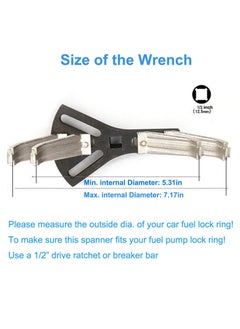 Captaintech Adjustable Universal Fuel Pump Removal Tool for Easy Fuel Tank Repair, Fits Lock Rings 5.31 to 7.17 Inches  - Image 2